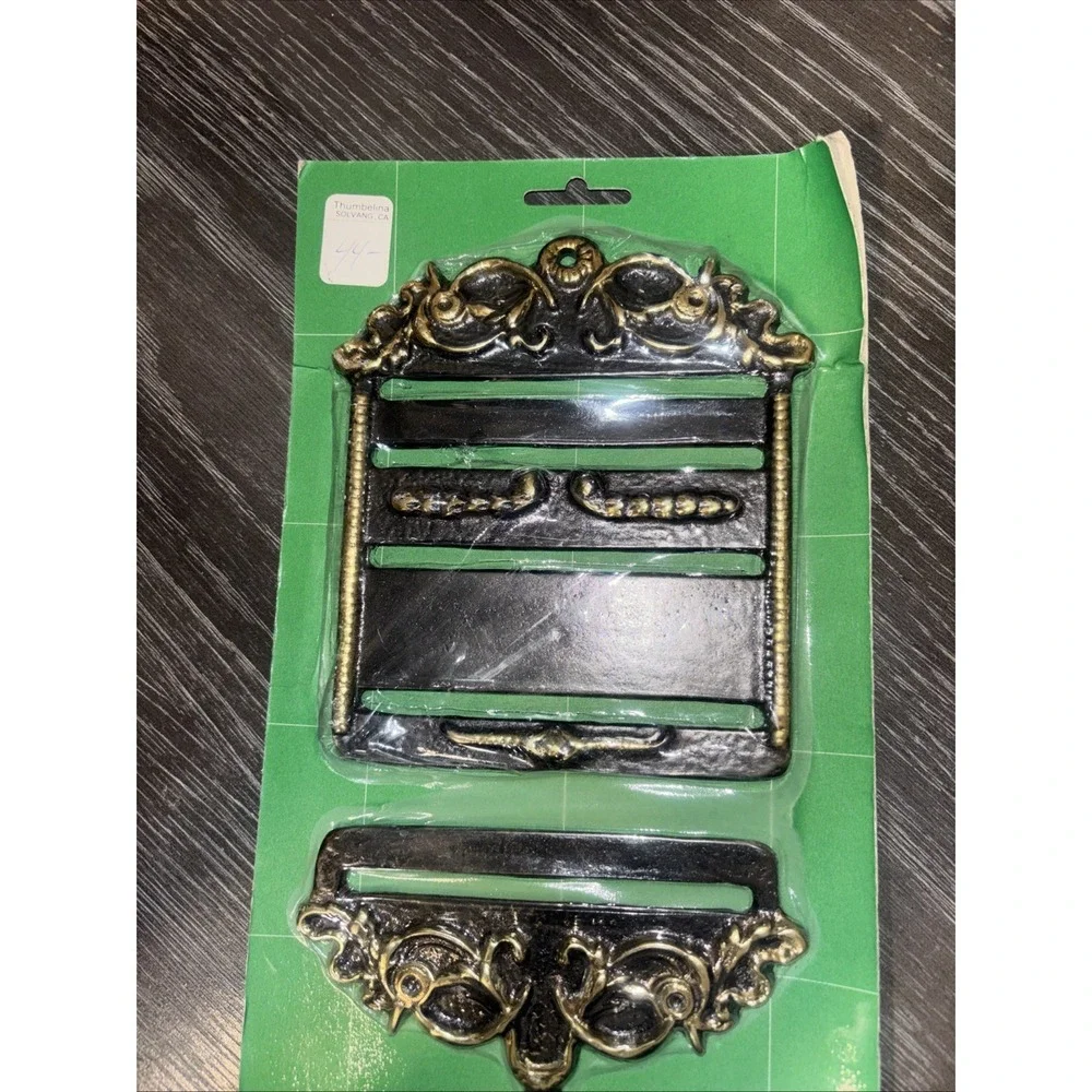 Antique Ornate Brass Bell‎ Pull Hardware NEW Thumbelina Solvang Ca
